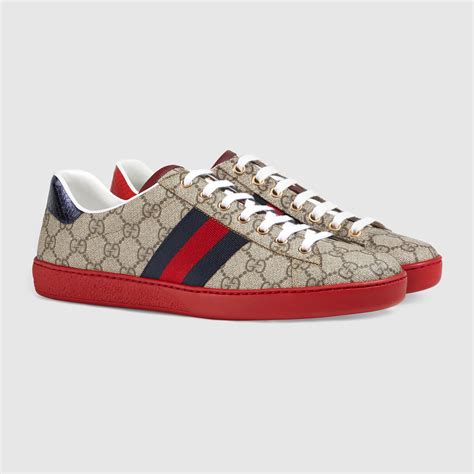 gucci gg supreme sneaker|gucci ace sneakers gg print.